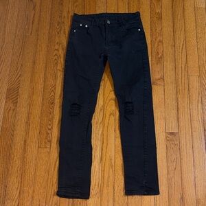 Kids Black Distressed Jeans